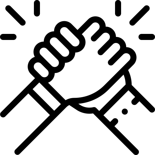 Icon Teamfähigkeit, Flexibilität, Organisationstalent, Einsatzbereitschaft
